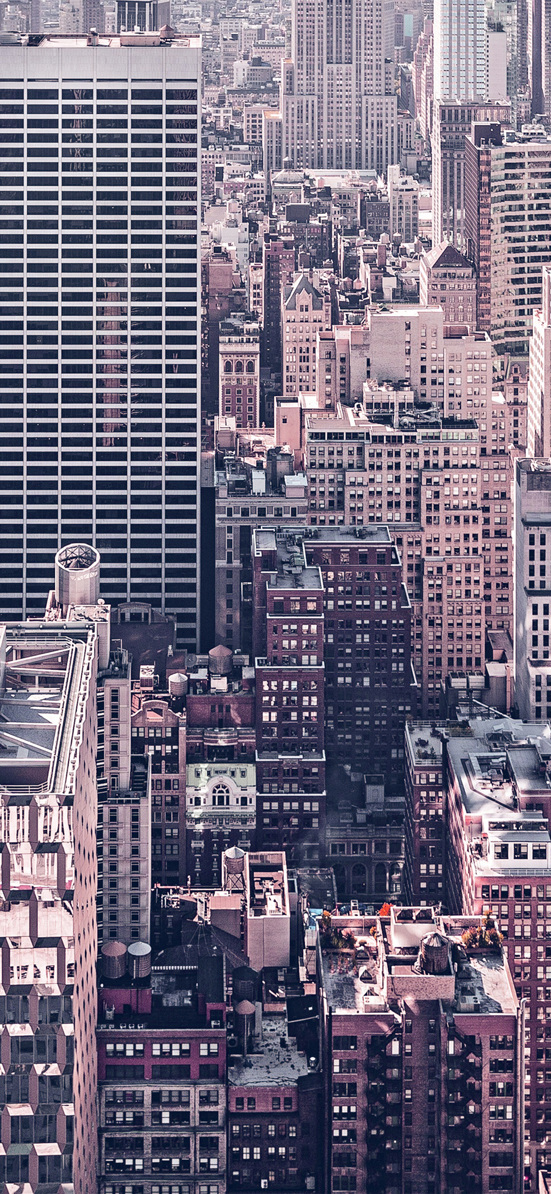 繁华城市高楼建筑航拍创意手机壁纸图片