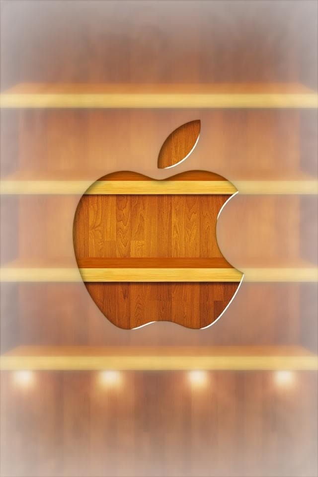 木质苹果徽标