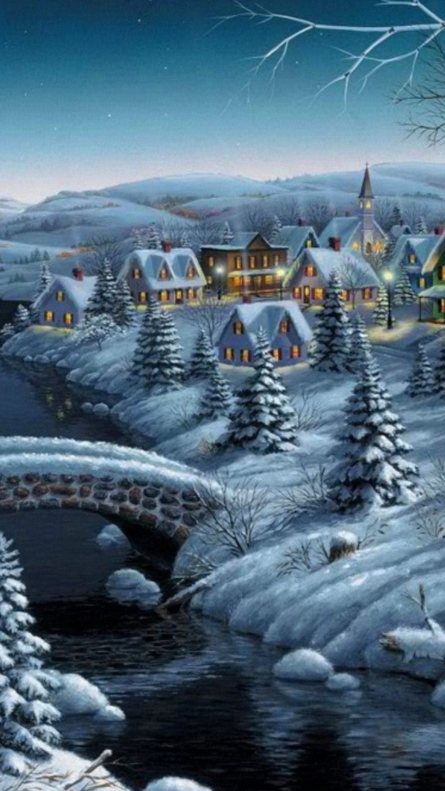 冬天的圣诞村