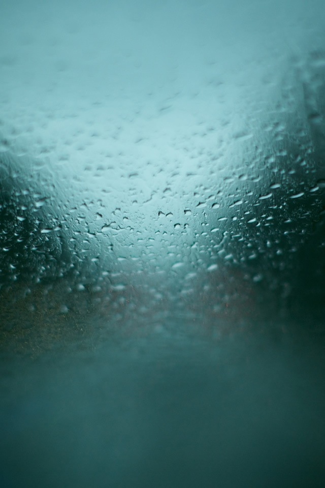 被雨打湿的窗户