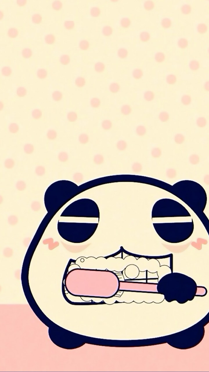 可爱熊猫刷牙记