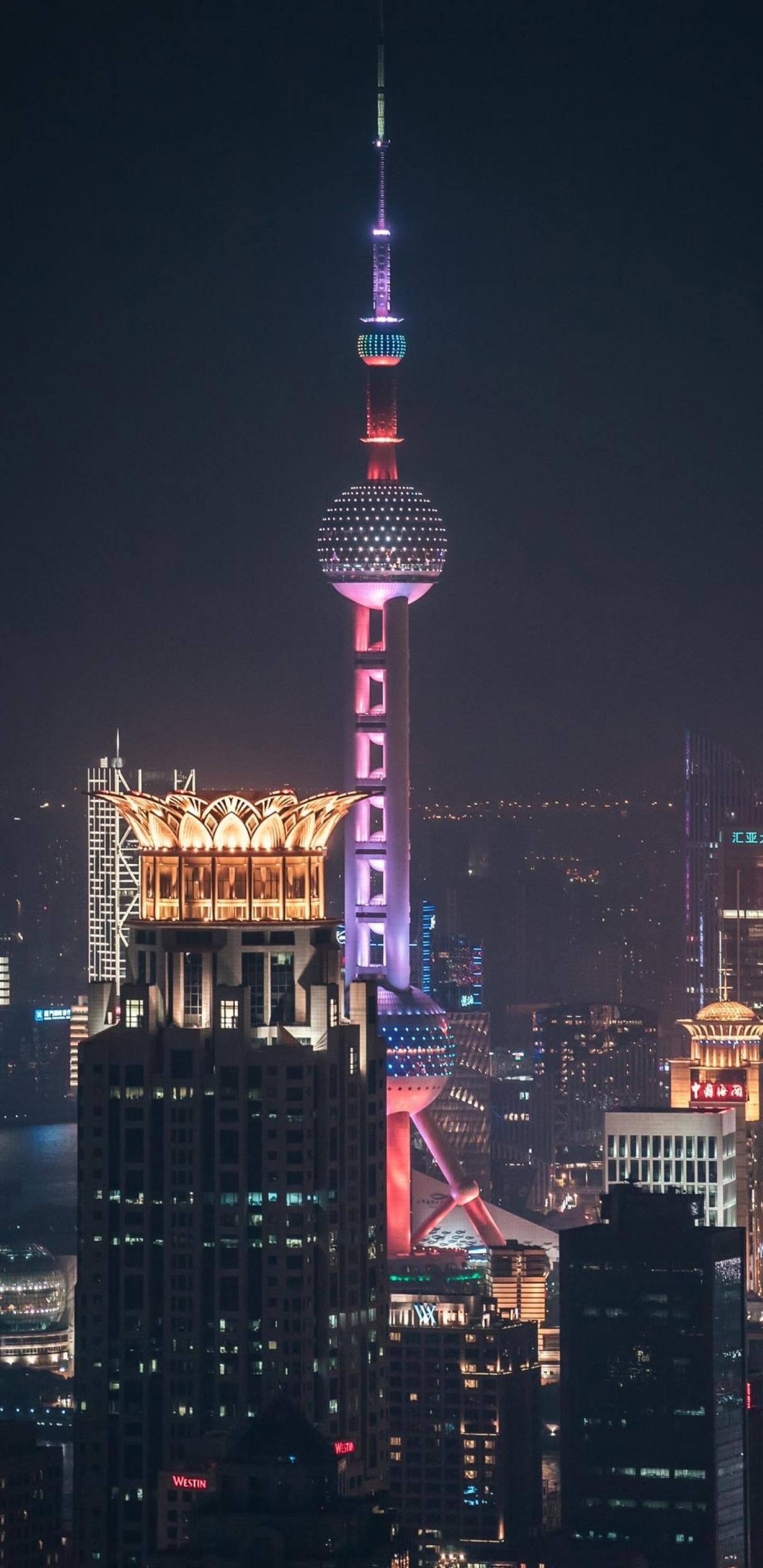 上海东方明珠唯美灯光夜景
