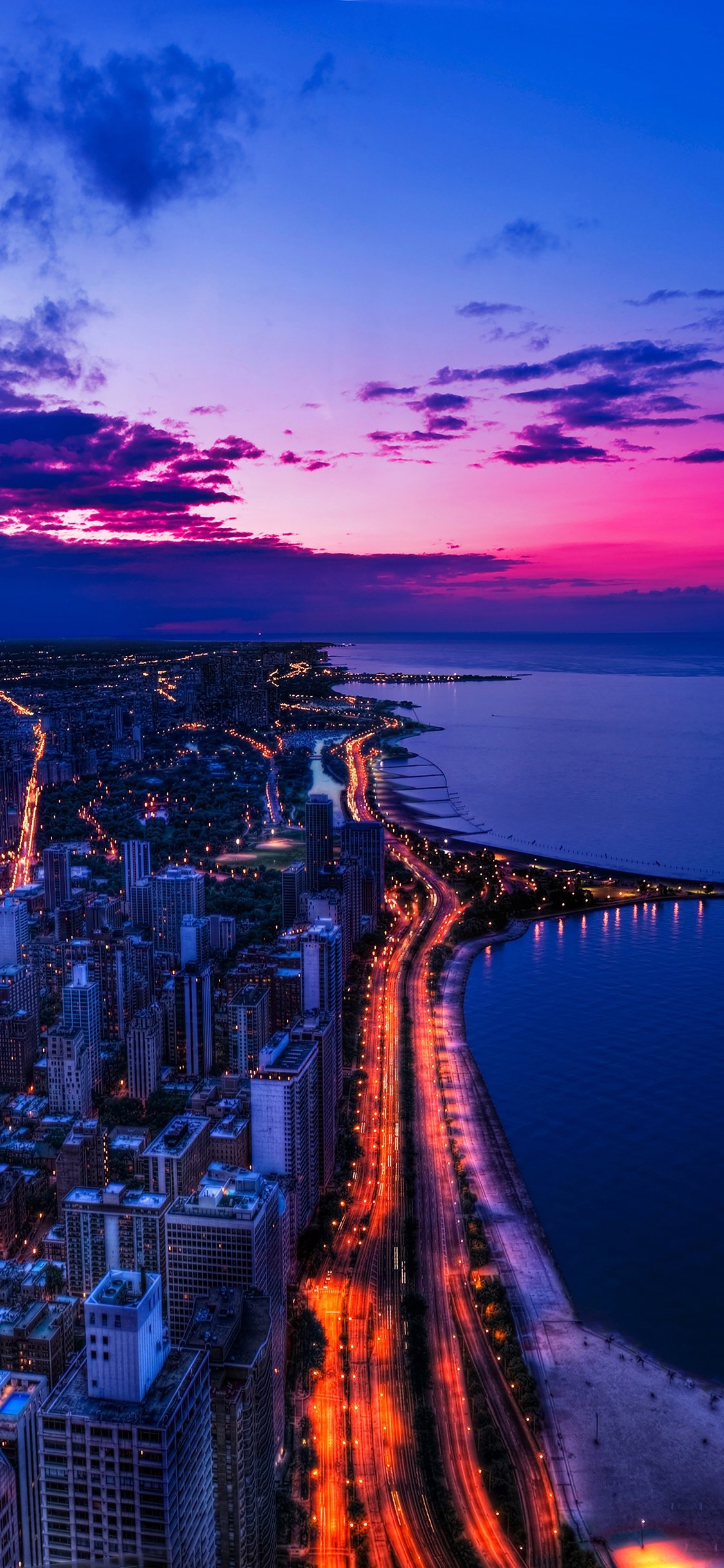 芝加哥城市唯美夜景