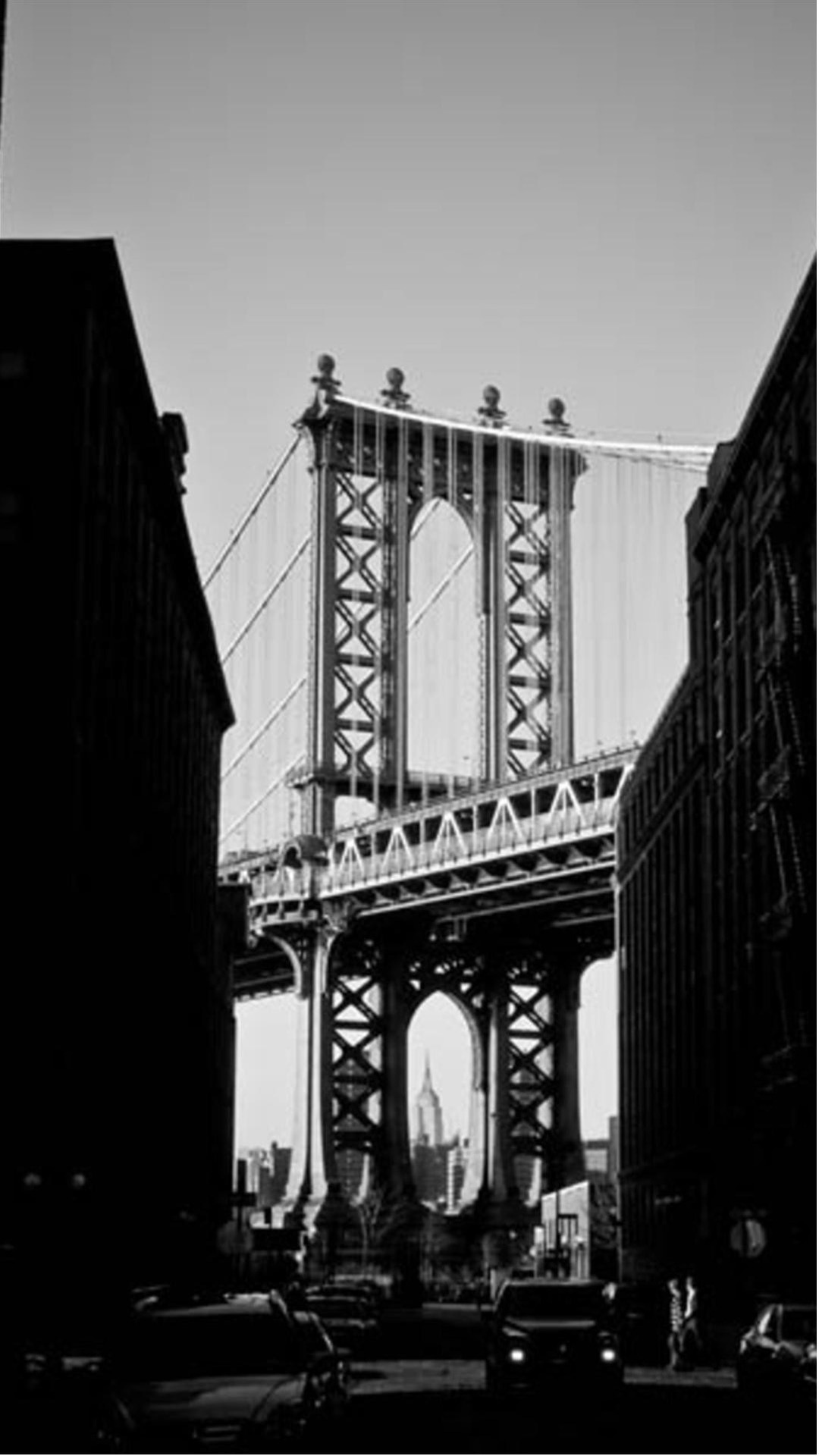 曼哈顿桥梁纽约黑白