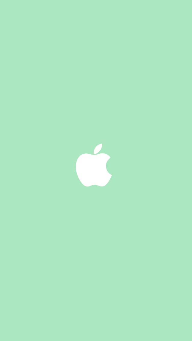 苹果标志淡绿色背景