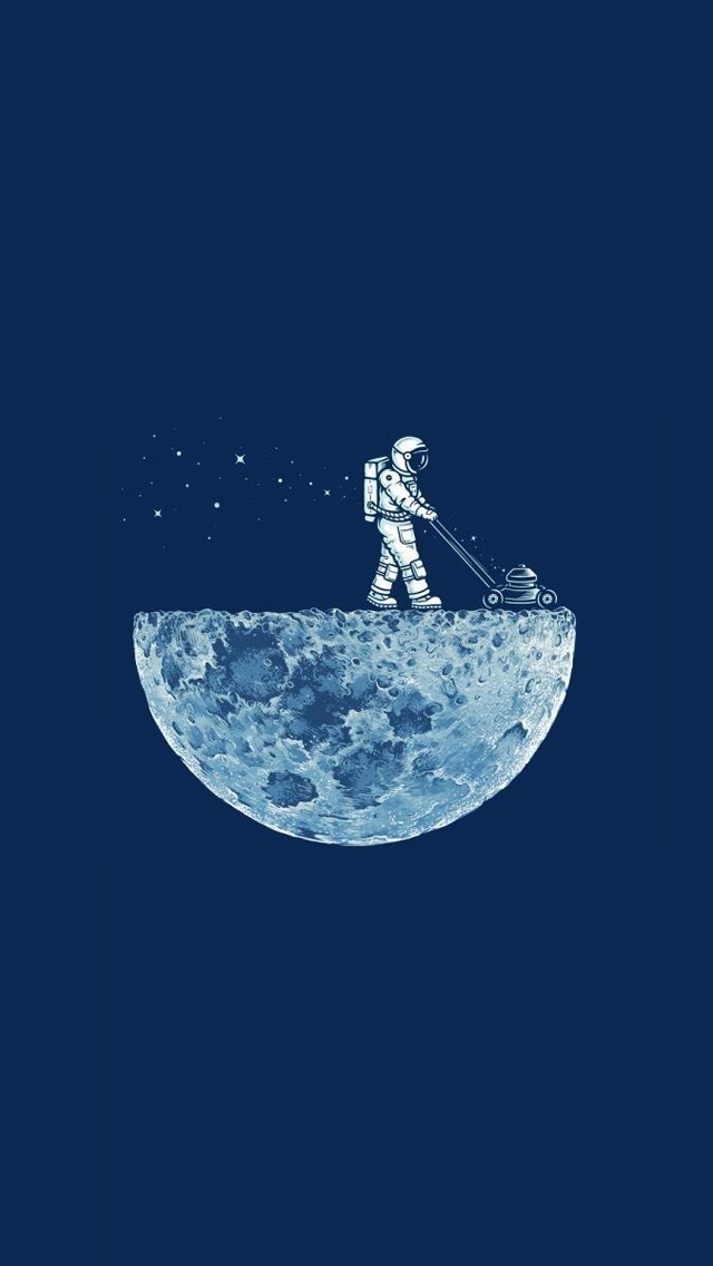 宇航员修剪月球
