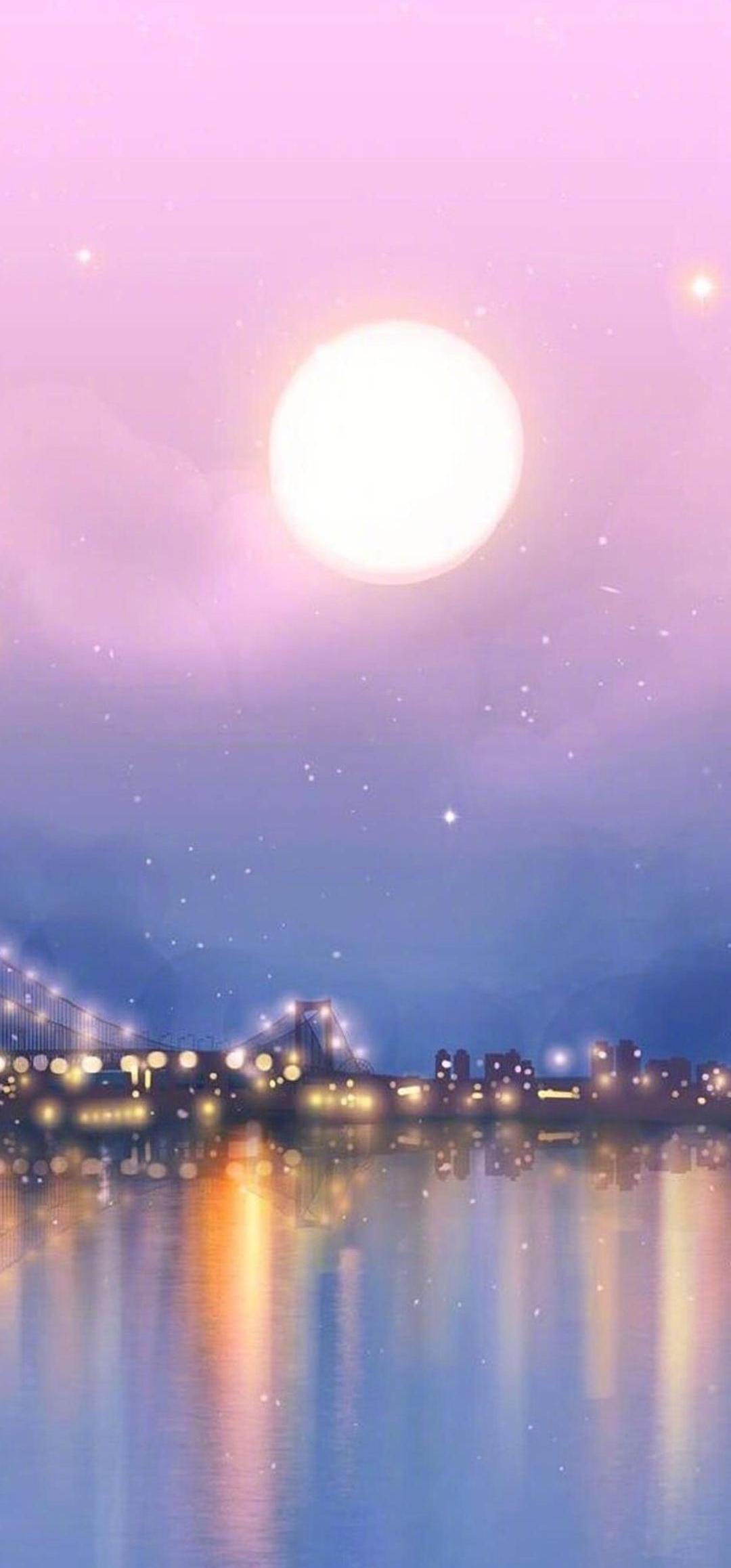 绝美江上明月风景