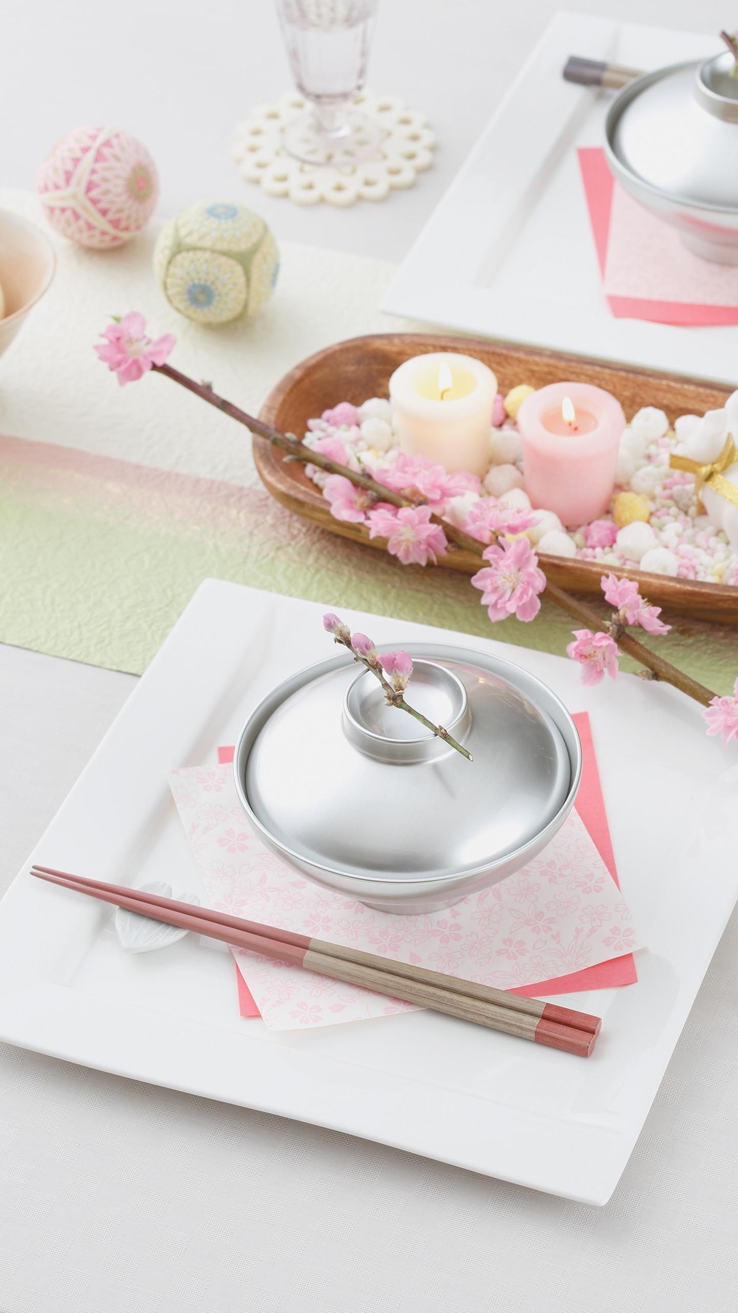 甜美粉色系餐桌