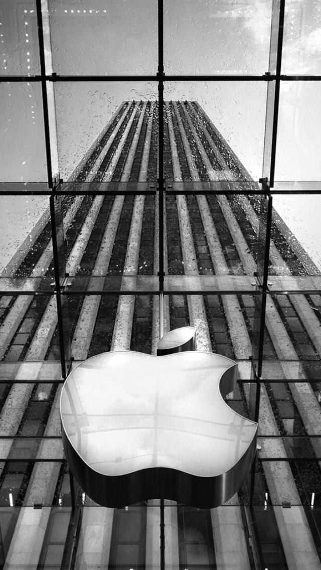 大厦上的苹果徽标