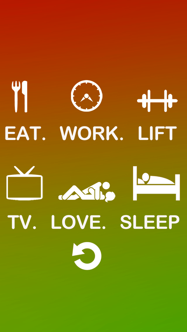 吃工作提升电视爱睡眠重复标签