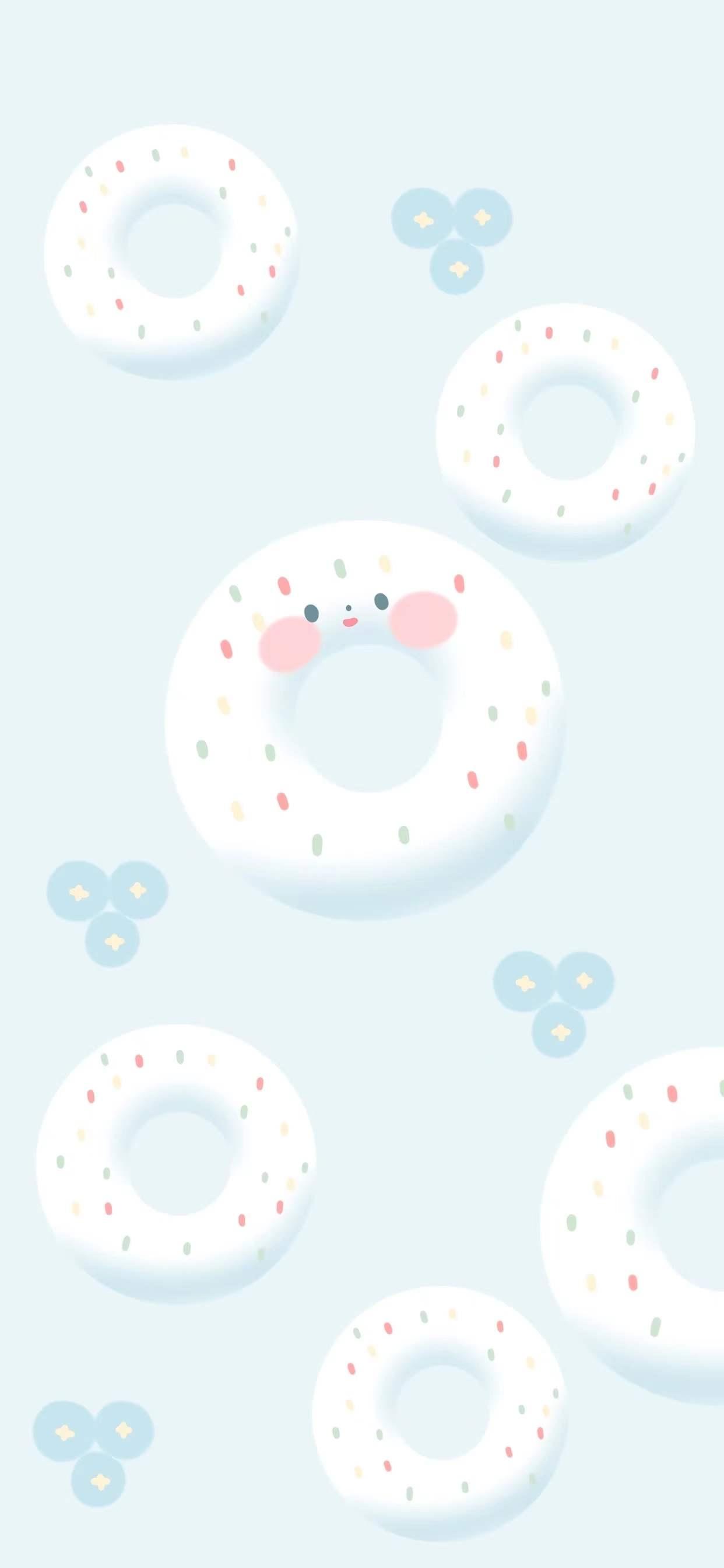可爱的甜甜圈背景图