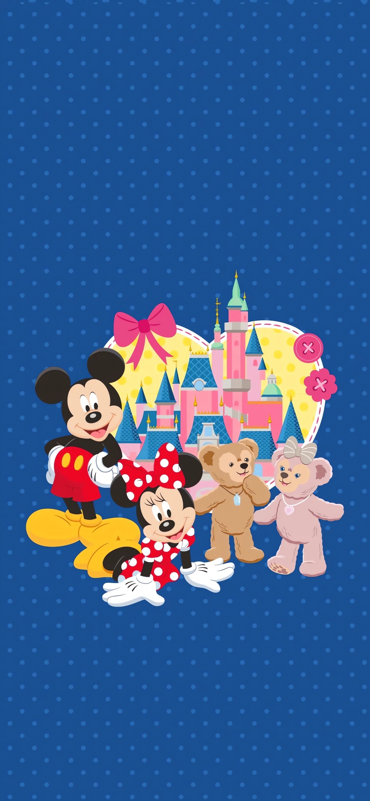 迪士尼米老鼠和米妮和小熊4k手机壁纸图片